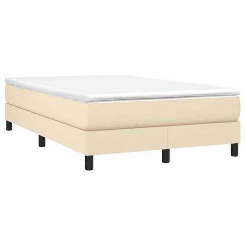 Krevet box spring s madracem krem 120 x 190 cm od tkanine - Krema 120 x 190 cm 25 cm Cijena