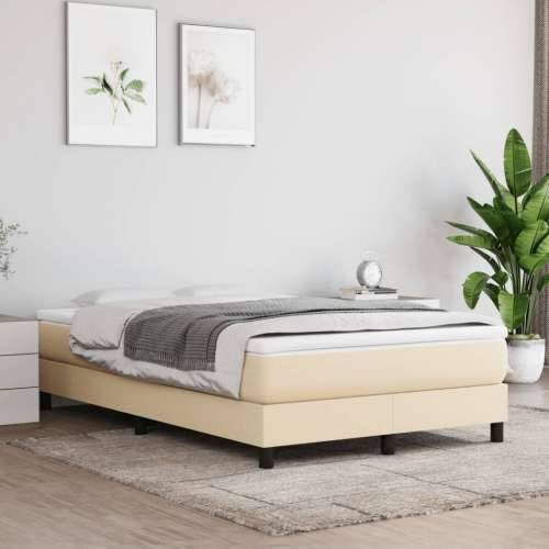 Krevet box spring s madracem krem 120 x 190 cm od tkanine - Krema 120 x 190 cm 25 cm Cijena