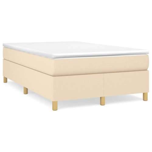 Krevet box spring s madracem krem 120 x 190 cm od tkanine - Krema 120 x 190 cm 35 cm Cijena