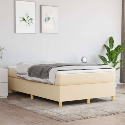 Krevet box spring s madracem krem 120 x 190 cm od tkanine - Krema 120 x 190 cm 35 cm Cijena