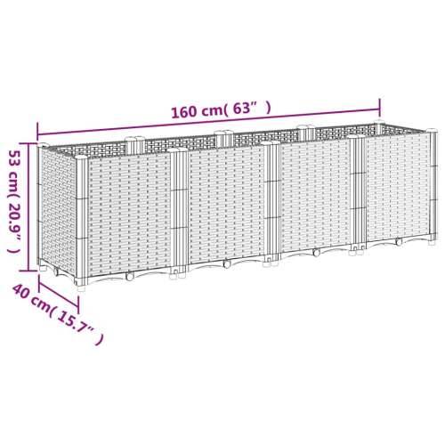 Vrtna sadilica plava siva 160 x 40 x 53 cm od PP-a - Plavo-siva 160 x 40 x 53 cm 1 Cijena