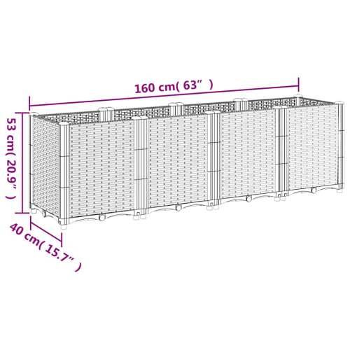 Vrtna sadilica plava siva 160 x 40 x 53 cm od PP-a - Plavo-siva 160 x 40 x 53 cm 1 Cijena