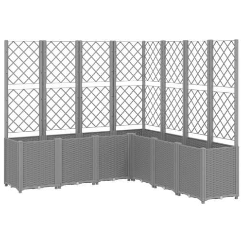 Vrtna sadilica s rešetkom svjetlosiva 160 x 160 x 140 cm PP - Svjetlosiva 160 x 160 x 140 cm 1 Cijena