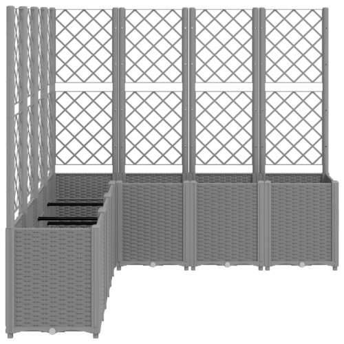 Vrtna sadilica s rešetkom svjetlosiva 160 x 160 x 140 cm PP - Svjetlosiva 160 x 160 x 140 cm 1 Cijena