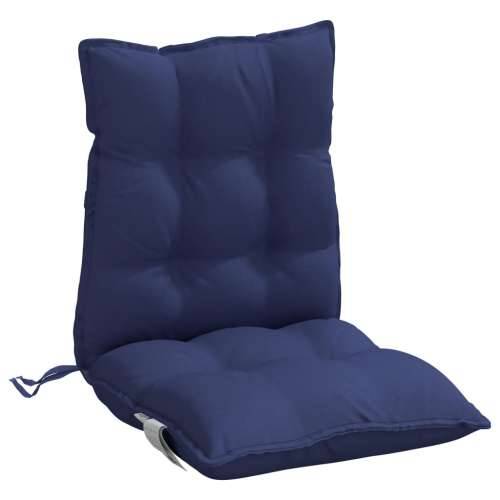 Jastuci za stolice s niskim naslonom 4 kom tamnoplavi tkanina - Modra 4 with 2 elastic straps Cijena