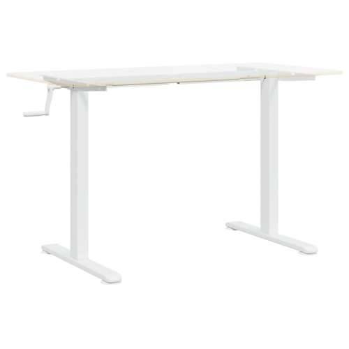 Samostojeći okvir za stol bijeli (94-135)x60x(70-114) cm čelik - Bijela Cijena