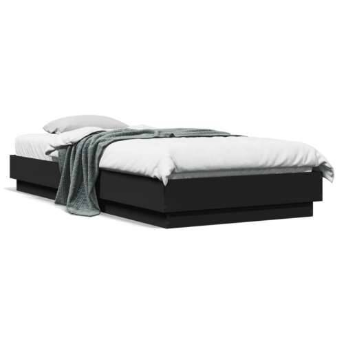 Okvir za krevet s LED svjetlima crni 100 x 200 cm - Crna 100 x 200 cm Cijena