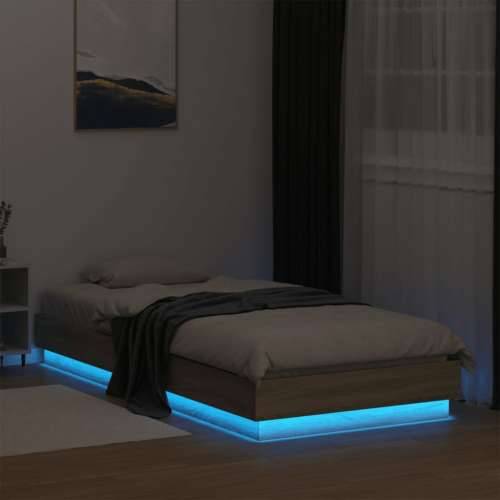 Okvir kreveta s LED svjetlima boja hrasta sonome 90 x 200 cm - sonoma hrast 90 x 200 cm Cijena