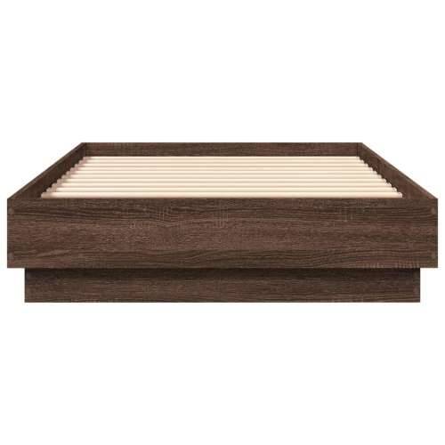 Okvir kreveta s LED svjetlima boja smeđeg hrasta 90 x 190 cm - Smeđi hrast 90 x 190 cm Cijena