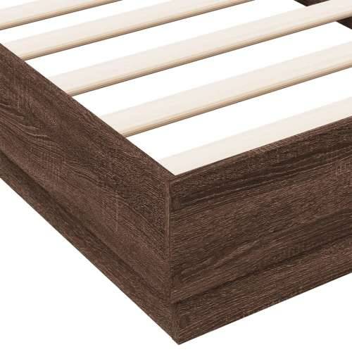 Okvir kreveta s LED svjetlima boja smeđeg hrasta 90 x 190 cm - Smeđi hrast 90 x 190 cm Cijena