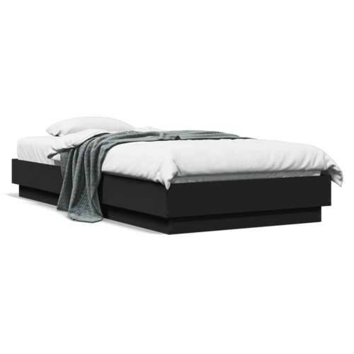 Okvir kreveta s LED svjetlima crni 75 x 190 cm - Crna 75 x 190 cm Cijena