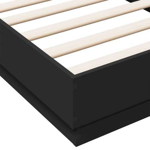 Okvir kreveta s LED svjetlima crni 75 x 190 cm - Crna 75 x 190 cm Cijena