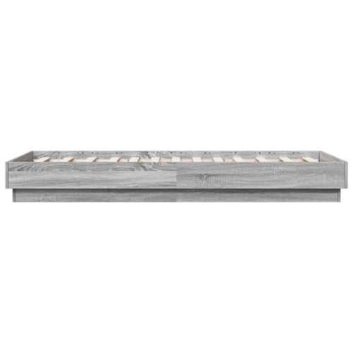 Okvir kreveta s LED svjetlima siva boja hrasta 75 x 190 cm - Sivi hrast sonoma 75 x 190 cm Cijena
