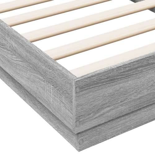 Okvir kreveta s LED svjetlima siva boja hrasta 75 x 190 cm - Sivi hrast sonoma 75 x 190 cm Cijena