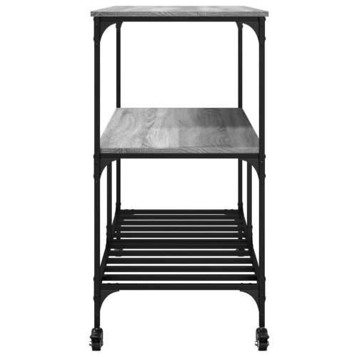 Kuhinjska kolica boja hrasta 100 x 50 x 95 cm konstruirano drvo - Sivi hrast sonoma Cijena