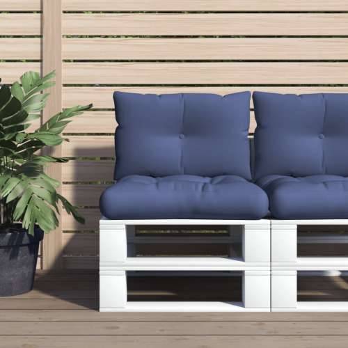 Set jastuka za palete modri 60 x 38 x 13 cm od tkanine - Modra 2 Cijena