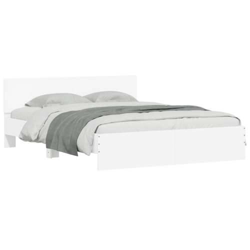 Okvir za krevet s uzglavljem i LED bijeli 150x200 cm - Bijela 150 x 200 cm Cijena