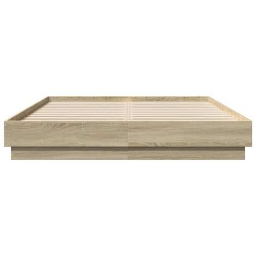 Okvir za krevet boja hrasta 160x200 cm od konstruiranog drva - sonoma hrast 160 x 200 cm Cijena