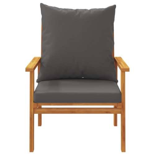 5-dijelna vrtna garnitura od masivnog drva bagrema s jastucima - Smeđa i siva 2x chair + 2x bench + table 1 Cijena