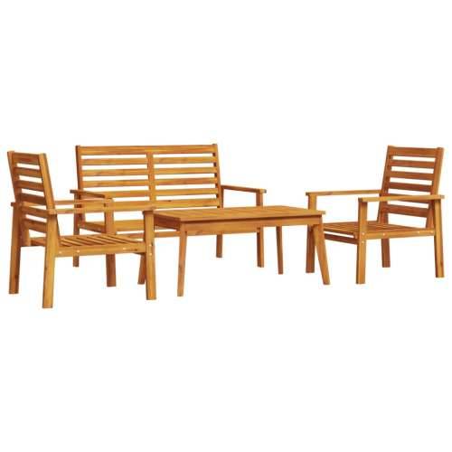 4-dijelna vrtna garnitura od masivnog drva bagrema - Smeđa 2x chair + bench + table 1 Cijena