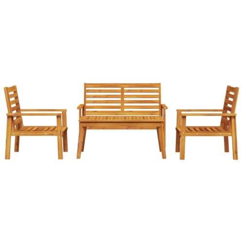 4-dijelna vrtna garnitura od masivnog drva bagrema - Smeđa 2x chair + bench + table 1 Cijena