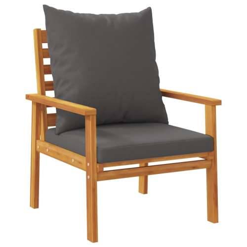 4-dijelna vrtna garnitura s jastucima masivno bagremovo drvo Smeđa i siva 2x chair + bench + table 1 Cijena