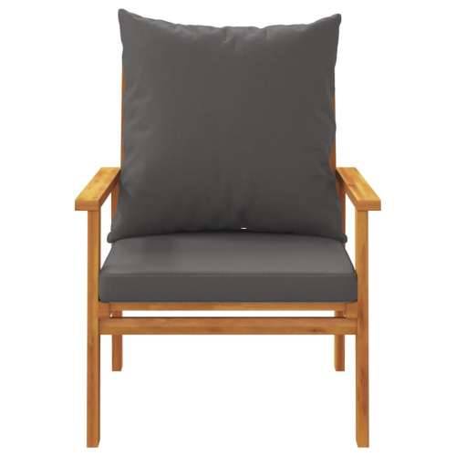 4-dijelna vrtna garnitura s jastucima masivno bagremovo drvo Smeđa i siva 2x chair + bench + table 1 Cijena