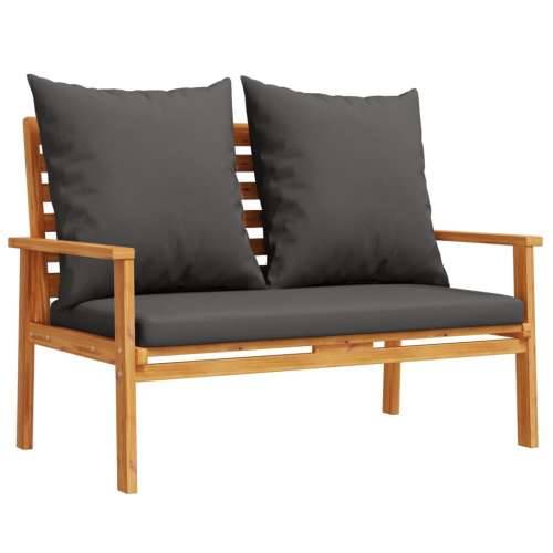 4-dijelna vrtna garnitura s jastucima masivno bagremovo drvo Smeđa i siva 2x chair + bench + table 1 Cijena