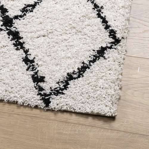 Čupavi tepih PAMPLONA s visokim vlaknima krem-crni 80 x 150 cm - krem i crna 80 x 150 cm Cijena
