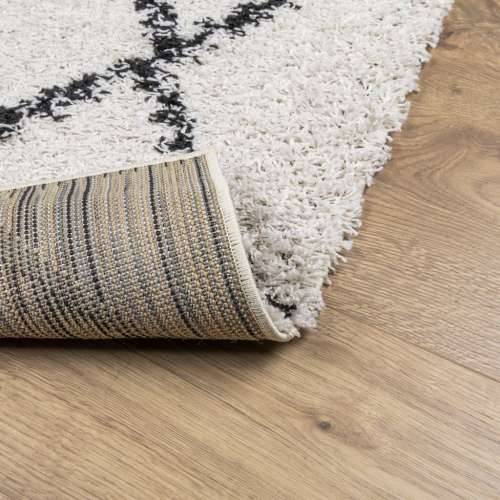 Čupavi tepih PAMPLONA s visokim vlaknima krem-crni 80 x 150 cm - krem i crna 80 x 150 cm Cijena