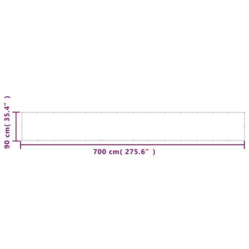 Balkonski zaslon crni 90x700 cm 100 % poliester Oxford - Crna 90 x 700 cm 1 Cijena