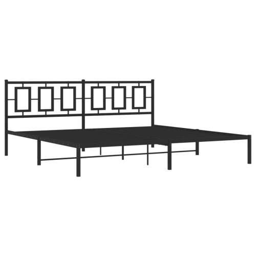Metalni okvir za krevet s uzglavljem crni 193x203 cm - Crna 193 x 203 cm s uzglavljem Cijena