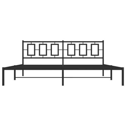 Metalni okvir za krevet s uzglavljem crni 193x203 cm - Crna 193 x 203 cm s uzglavljem Cijena