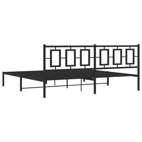 Metalni okvir za krevet s uzglavljem crni 193x203 cm - Crna 193 x 203 cm s uzglavljem Cijena