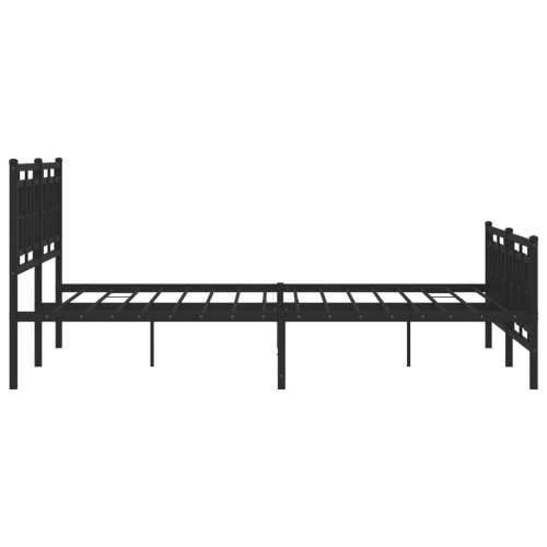 Metalni okvir kreveta uzglavlje i podnožje crni 183x213 cm - Crna 183 x 213 cm s uzglavljem i podnožjem Cijena