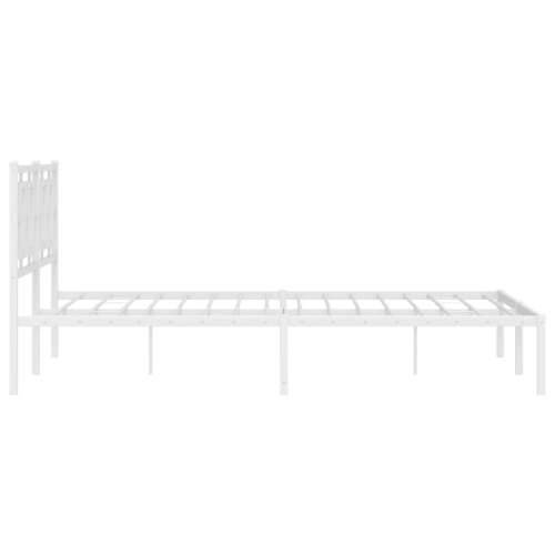 Metalni okvir za krevet s uzglavljem bijeli 160x200 cm - Bijela 160 x 200 cm s uzglavljem Cijena