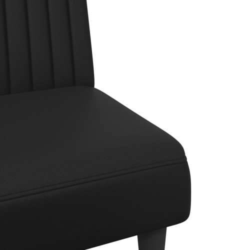 2-dijelni set sofa crni od umjetne kože - Crna Bez naslona za ruke Cijena