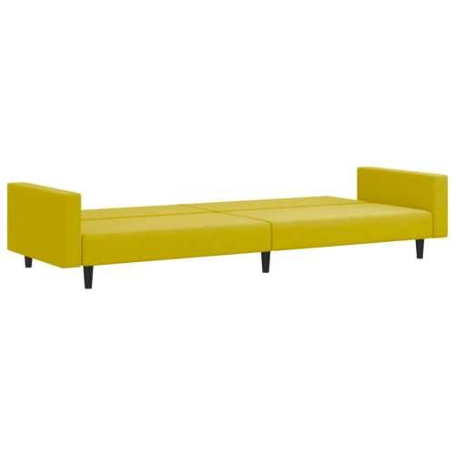 2-dijelni set sofa žuti baršunasti - Žuta S naslonom za ruke Cijena