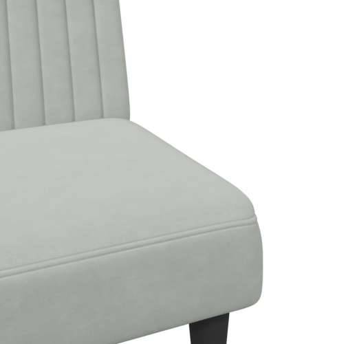 2-dijelni set sofa svjetlosivi baršunasti - Svjetlosiva Bez naslona za ruke Cijena