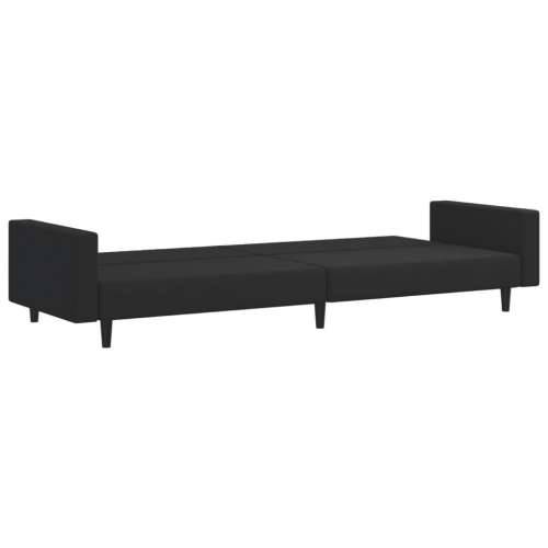 2-dijelni set sofa crni baršunasti - Crna S naslonom za ruke Cijena