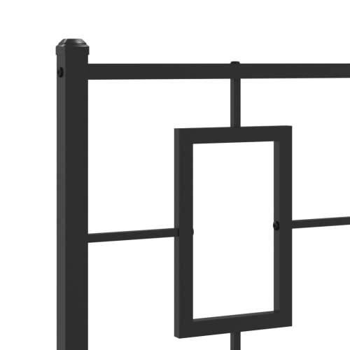 Metalni okvir za krevet s uzglavljem crni 75x190 cm - Crna 75 x 190 cm s uzglavljem Cijena