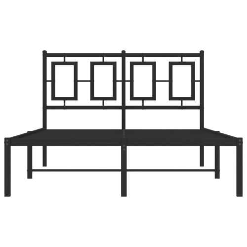 Metalni okvir za krevet s uzglavljem crni 120x190 cm - Crna 120 x 190 cm s uzglavljem Cijena