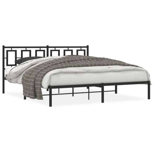 Metalni okvir za krevet s uzglavljem crni 183x213 cm - Crna 183 x 213 cm s uzglavljem Cijena