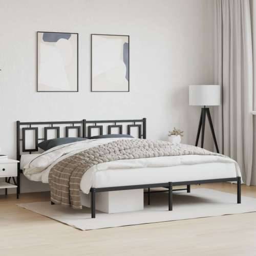 Metalni okvir za krevet s uzglavljem crni 183x213 cm - Crna 183 x 213 cm s uzglavljem Cijena