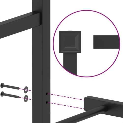 Metalni okvir za krevet s uzglavljem crni 183x213 cm - Crna 183 x 213 cm s uzglavljem Cijena