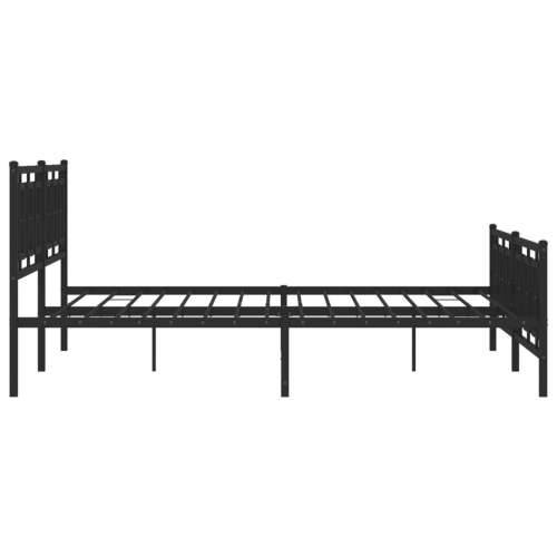 Metalni okvir kreveta uzglavlje i podnožje crni 193x203 cm - Crna 193 x 203 cm s uzglavljem i podnožjem Cijena