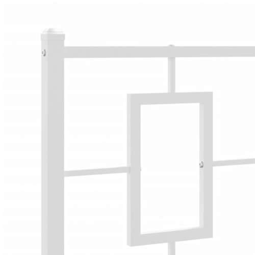 Metalni okvir za krevet s uzglavljem bijeli 100x190 cm Bijela 100 x 190 cm s uzglavljem Cijena