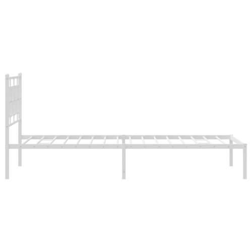 Metalni okvir za krevet s uzglavljem bijeli 107x203 cm - Bijela 107 x 203 cm s uzglavljem Cijena