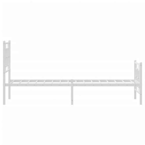 Metalni okvir kreveta uzglavlje i podnožje bijeli 80x200 cm - Bijela 80 x 200 cm s uzglavljem i podnožjem Cijena