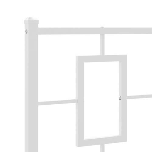 Metalni okvir kreveta uzglavlje i podnožje bijeli 80x200 cm - Bijela 80 x 200 cm s uzglavljem i podnožjem Cijena
